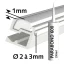 Závěsný systém na obrazy Contour Rail Instalační set lepidlo