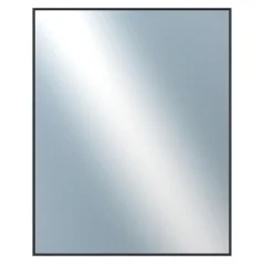 DANTIK - Zrkadlo v ráme - rozmery s rámom cca 80x100 cm z hliníka čiernej farby - P02-021 (7002021)