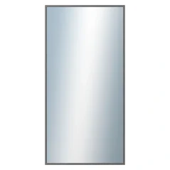 DANTIK - Zarámované zrkadlo - rozmer s rámom cca 50x100 cm z lišty Hliník grafit drás - P269-224 (7269224)