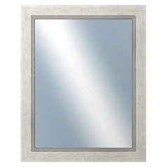 DANTIK - Zarámované zrkadlo - rozmer s rámom cca 40x50 cm z lišty CARRARA biela (2896)