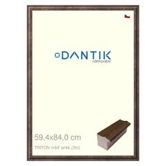 DANTIK obraz, puzzle, fotorámik 59,4x84 | TRITON meď antická (Plexi číre)