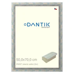 DANTIK rám na obrázok, puzzle, fotografiu 50x70 | PAINT green large (Plexi Clear)