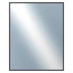 DANTIK - Zrkadlo v ráme - rozmery s rámom cca 40x50 cm z hliníka čiernej farby - P01-021 (7001021)