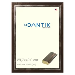 DANTIK obraz, puzzle, fotorámik 29,7x42 | IVANETE hnedá (Plexi Clear)
