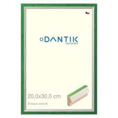 DANTIK obraz, puzzle, fotorámik 20x30 | EVOQUE zelená (sklo číre)
