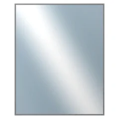 DANTIK - Zarámované zrkadlo - rozmer s rámom cca 80x100 cm z lišty Hliník sivá drás. - P269-223 (7269223)