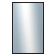 DANTIK - Zrkadlo v ráme - rozmery s rámom cca 60x100 cm z lišty PERLA čierna lesklá vysoká (2548)