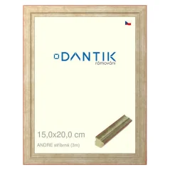 DANTIK obraz, puzzle, fotorámik 15x20 | ANDRE strieborná (sklo číre)