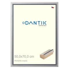 DANTIK rám na obrázky, puzzle, fotografie 50x70 | RIVIERA modrá (Plexi Clear)