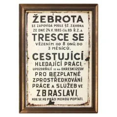 Cedule - Žebrota Zbraslav (různé rámy) Cedule - Žebrota Zbraslav (různé rámy)