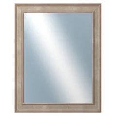 DANTIK - Zarámované zrkadlo - rozmer s rámom cca 40x50 cm z lišty TOOTH malá strieborná (3162)