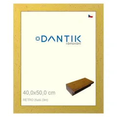 DANTIK obrázok, puzzle, fotorámik 40x50 | RETRO žltá (sklo číre)