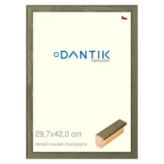 DANTIK obraz, puzzle, fotorámik 29,7x42 | Metalli oidati champagne (Plexi Clear)