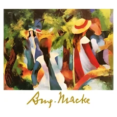 Reprodukcia Macke August - Ragazze sotto gli alberi - 70x50