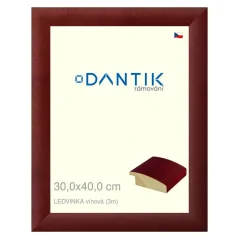 DANTIK obraz, puzzle, fotorámik 30x40 | LEDVINKA burgundy (Plexi Clear)