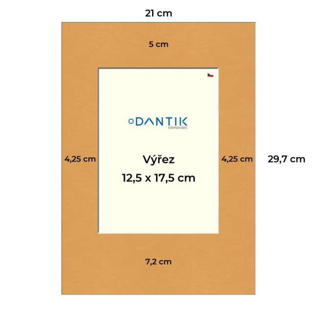 Paspartovací kartón DANTIK - P59 - 4x8467 - 21x29 - 713x18v (A4 na výšku) Paspartovací kartón DANTIK - P59 - 4x8467 - 21x29 - 713x18v (A4 na výšku)
