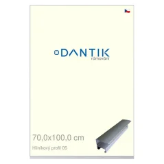 DANTIK rám na obrázky, puzzle, fotografie 70x100 | ALU profil 7005 Strieborný matný (Plexi Clear)
