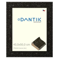 DANTIK obraz, puzzle, fotorámik 40x50 | PRAHA čierna (sklo číre)