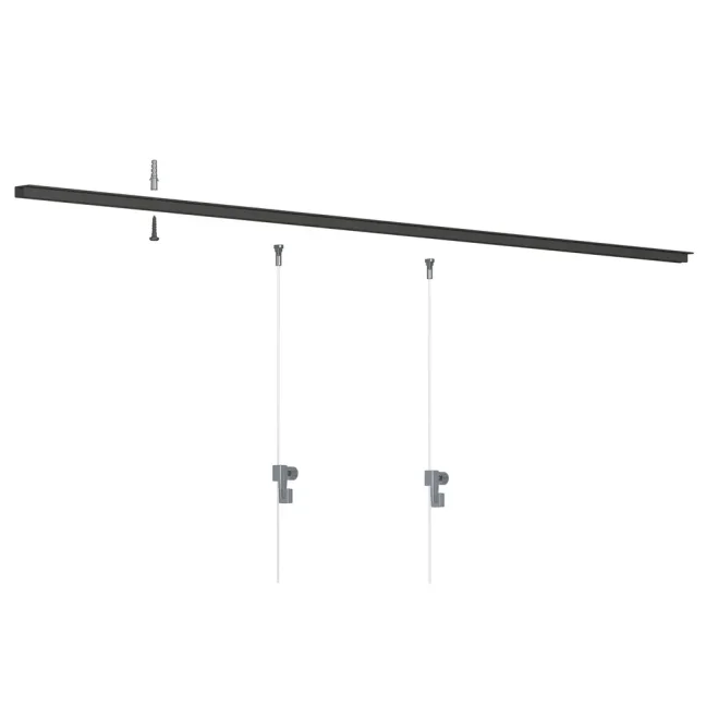 Závesný systém pre obrazy Top Rail Rail čierna 3 metre v kuse