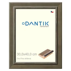DANTIK obraz, puzzle, fotorámik 30x40 | Oro Fino strieborná (Plexi Clear)