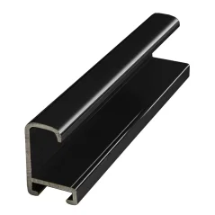 DANTIK - Zrkadlo v ráme - rozmery s rámom cca 50x70 cm z hliníka čierny lesklý - P269-016 (7269016)