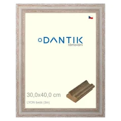 DANTIK rám na obrázky, puzzle, fotografie 30x40 | LYON sivá (Plexi Clear)