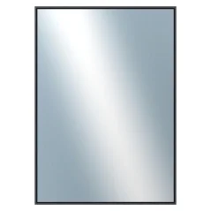 DANTIK - Zrkadlo v ráme - rozmery s rámom cca 50x70 cm z hliníka čiernej farby - P02-021 (7002021)