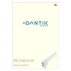 DANTIK rám na obrázky, puzzle, fotografie 29,7x42 | ALU profil 7003 biely matný (Plexi Clear)