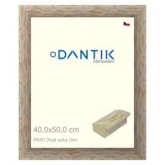 DANTIK rám na fotografie, puzzle, fotografie 40x50 | PAINT žltá veľká (sklo číre)