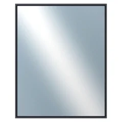 DANTIK - Zrkadlo v ráme - rozmery s rámom cca 40x50 cm z hliníka čiernej farby - P02-021 (7002021)