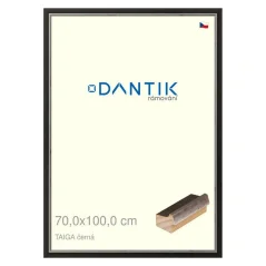 DANTIK rám na obrázky, puzzle, fotografie 70x100 | TAIGA čierna (Plexi Clear)