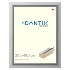 DANTIK obraz, puzzle, fotorámik 30x40 | RIVIERA zelená (Plexi Clear)