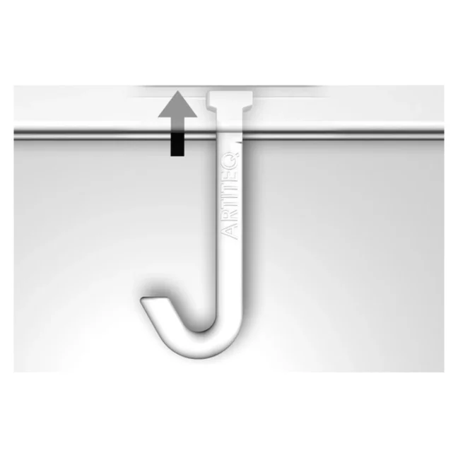 Závěsný systém na obrazy - Háček Twister Hook (bílá) - přímo do lišt ZS