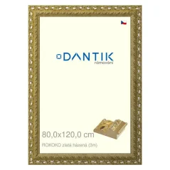 DANTIK obraz, puzzle, fotorámik 80x120 | ROKOKO zlatá hádzaná (Plexi číre)