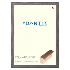 DANTIK obraz, puzzle, fotorámik 29,7x42 | KASSETTE tmavo šedá (Plexi Clear)