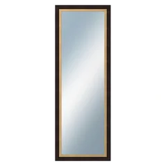DANTIK - Zarámované zrkadlo - rozmer s rámom cca 50x140 cm z lišty SCALA hnedá (2754)