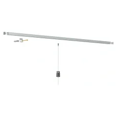Závesný systém na obrazy - SET Contour Rail strieborná (4x oceľ 4x MG1)