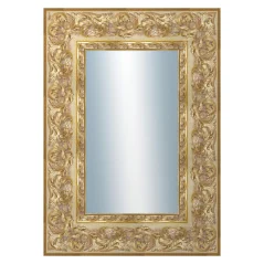 DANTIK - Zrkadlo v ráme - rozmery s rámom cca 50x70 cm z lišty WING decorative gold (2890)