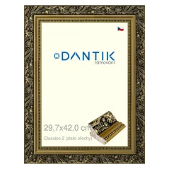 DANTIK obrázok, puzzle, fotorámik 29,7x42 | Claico 2 (zlaté oriešky) (Plexi Clear)