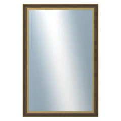 DANTIK - Zrkadlo v ráme - rozmery s rámom cca 80x120 cm od koľajnice VODA čierna a zlatá plastová (3071)
