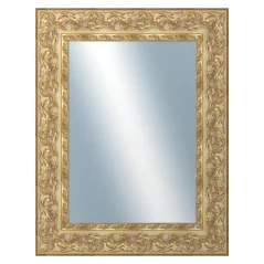 DANTIK - Zrkadlo v ráme - rozmery s rámom cca 70x90 cm z lišty WING decorative gold (2890)