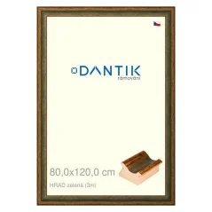 DANTIK obrázok, puzzle, fotorámik 80x120 | HRAD zelený (Plexi Clear)