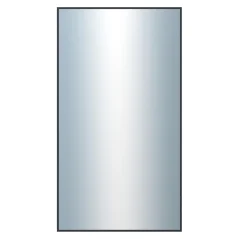 DANTIK - Zrkadlo v ráme - rozmery s rámom cca 50x90 cm z hliníka čiernej farby - P01-021 (7001021)