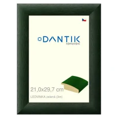 DANTIK obraz, puzzle, fotorámik 21x29,7 | LEDVINKA zelená (sklo číre)
