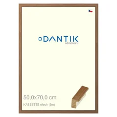 DANTIK obraz, puzzle, foto rám 50x70 | KASSETTE orech (Plexi Clear)