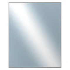 DANTIK - Zarámované zrkadlo - rozmer s rámom cca 80x100 cm z lišty Hliník sivá - P269-006 (7269006)