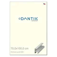 DANTIK rám na obrázky, puzzle, fotografie 70x100 | ALU profil 6220 Strieborný matný (Plexi Clear)