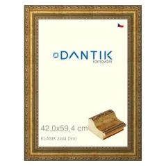 DANTIK obraz, puzzle, fotorámik 42x59,4 | KLASIK gold (Plexi Clear)