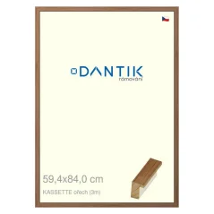 DANTIK obraz, puzzle, foto rám 59,4x84 | KASSETTE orech (Plexi Clear)