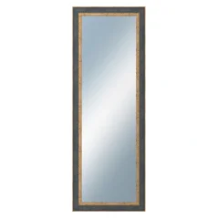 DANTIK - Zarámované zrkadlo - rozmer s rámom cca 50x140 cm z lišty ZVRATNÁ modrozlatá plast (3068)